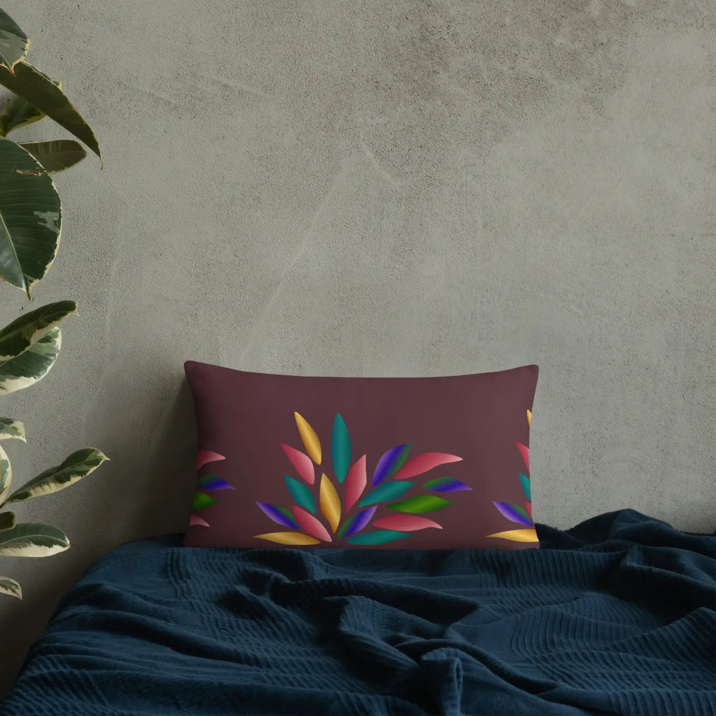 Colorful Petals Throw Pillow - Insert Included - DipaliZ