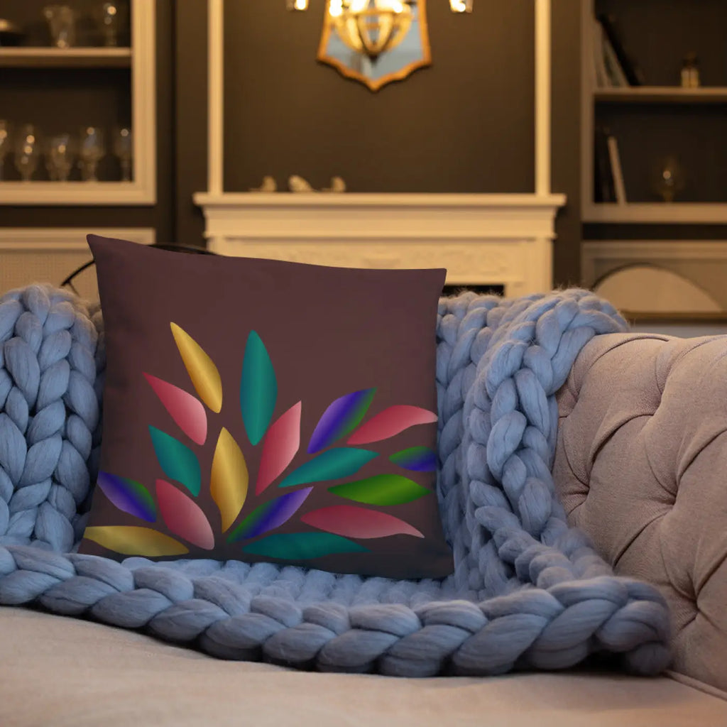 Colorful Petals Throw Pillow - Insert Included - DipaliZ