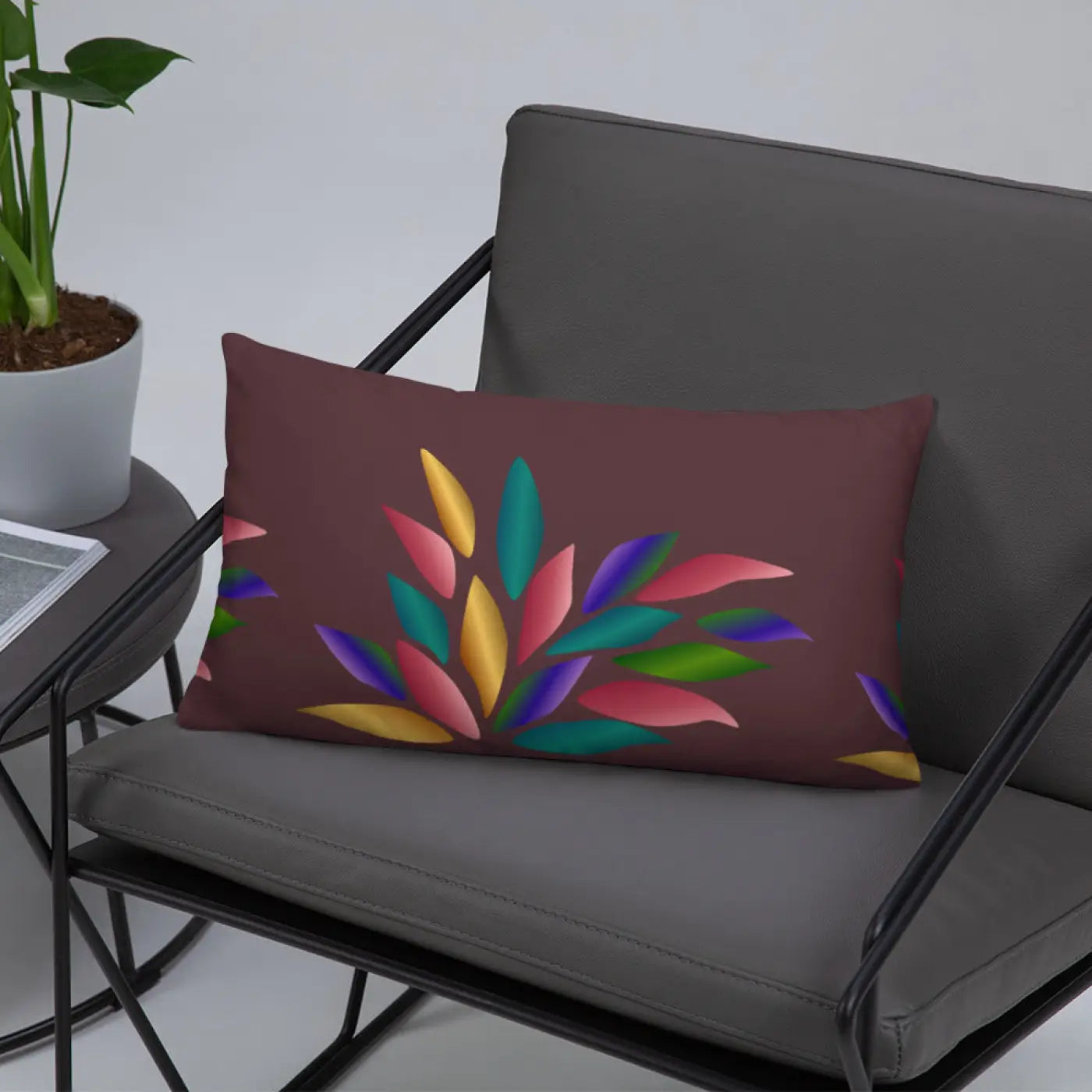 Colorful Petals Throw Pillow - Insert Included - DipaliZ