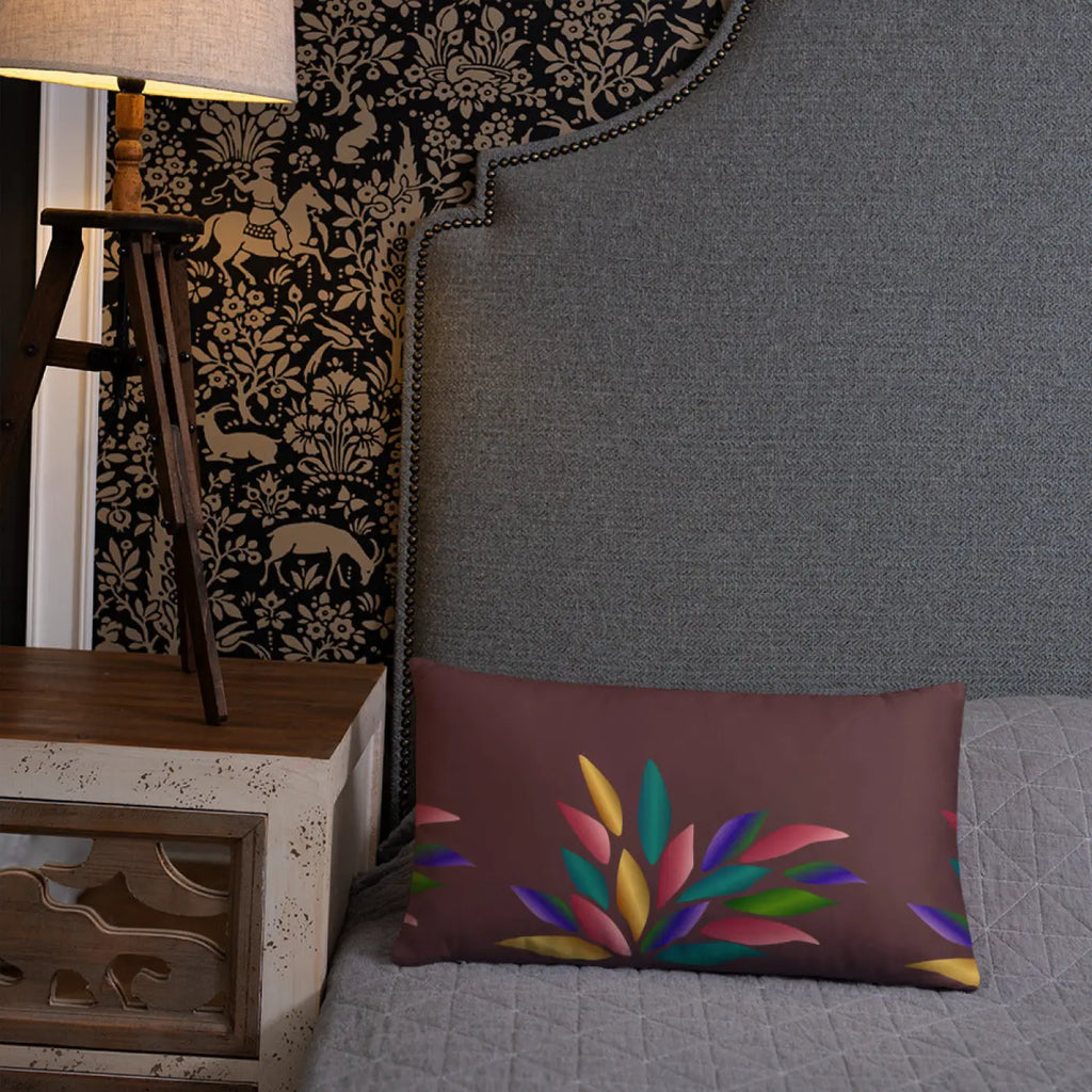 Colorful Petals Throw Pillow - Insert Included - DipaliZ