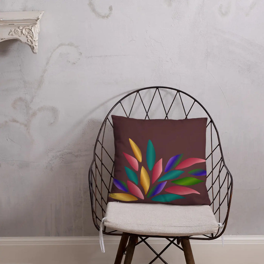Colorful Petals Throw Pillow - Insert Included - DipaliZ