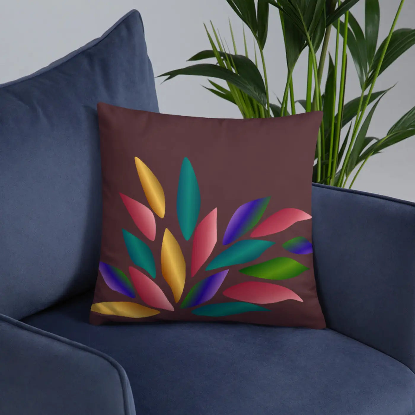 Colorful Petals Throw Pillow - Insert Included - DipaliZ
