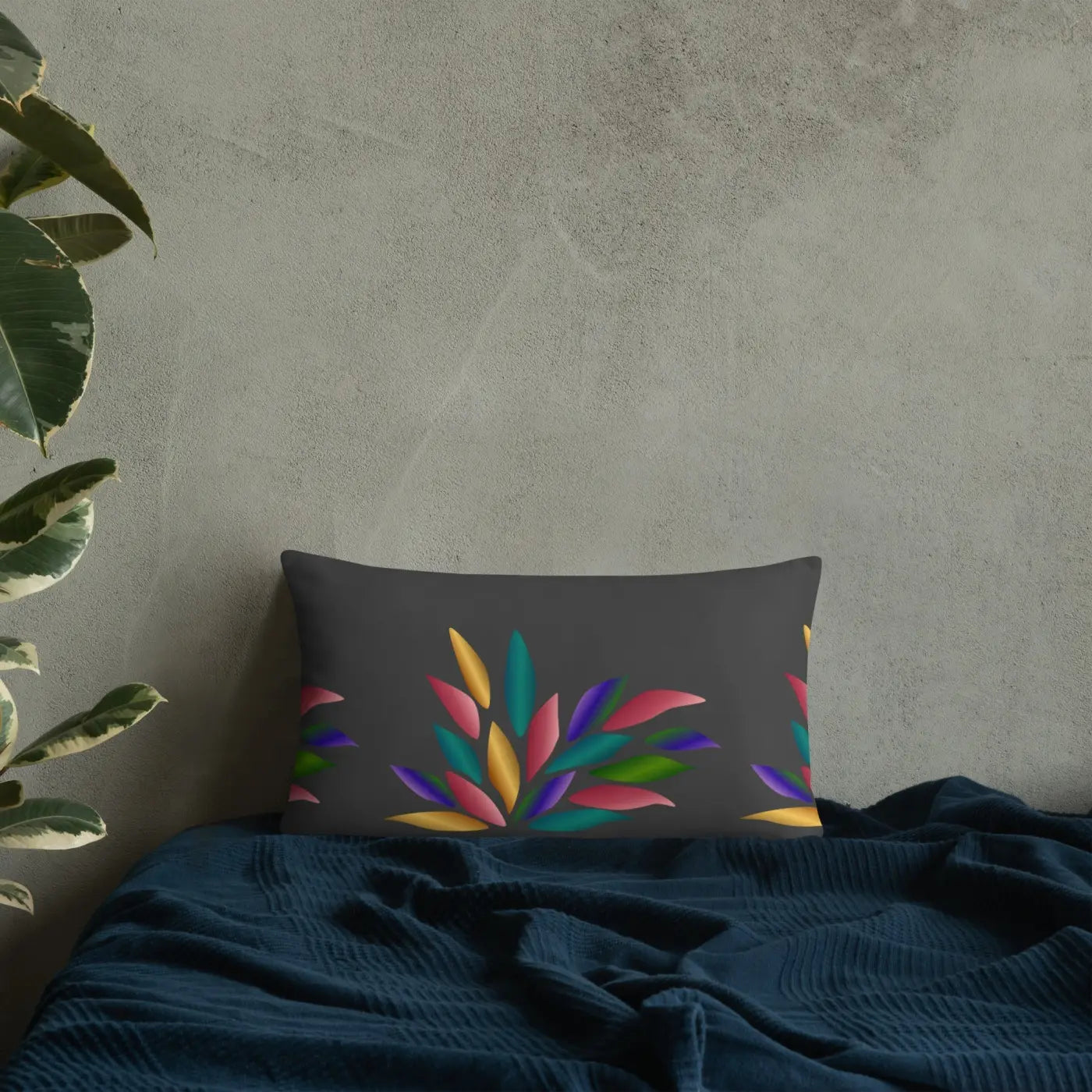 Colorful Petals Throw Pillow - Vibrant Home Decor - DipaliZ