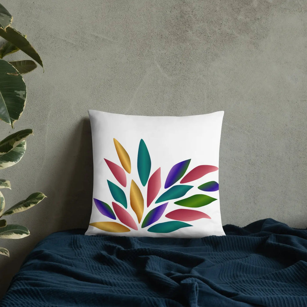 Colorful Petals Throw Pillow - Bold Home Decor - DipaliZ