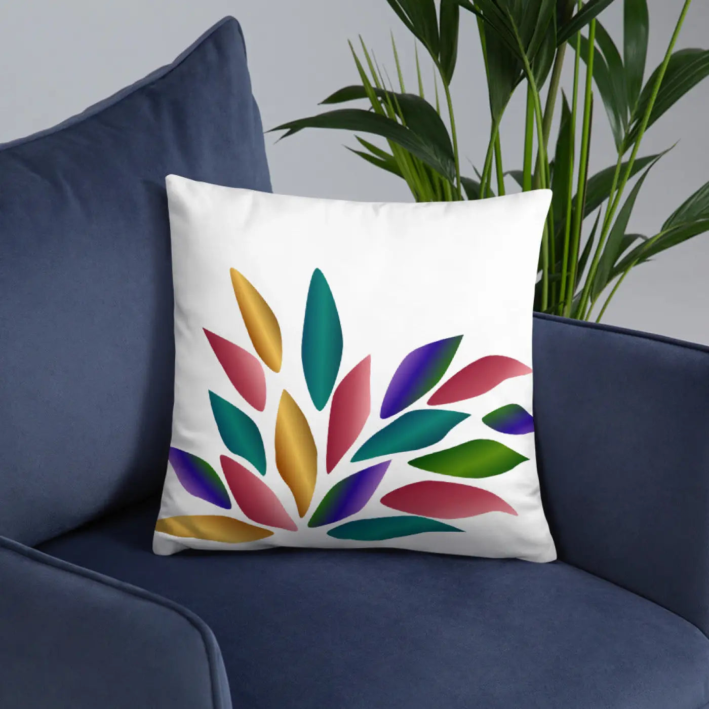 Colorful Petals Throw Pillow - Bold Home Decor - DipaliZ