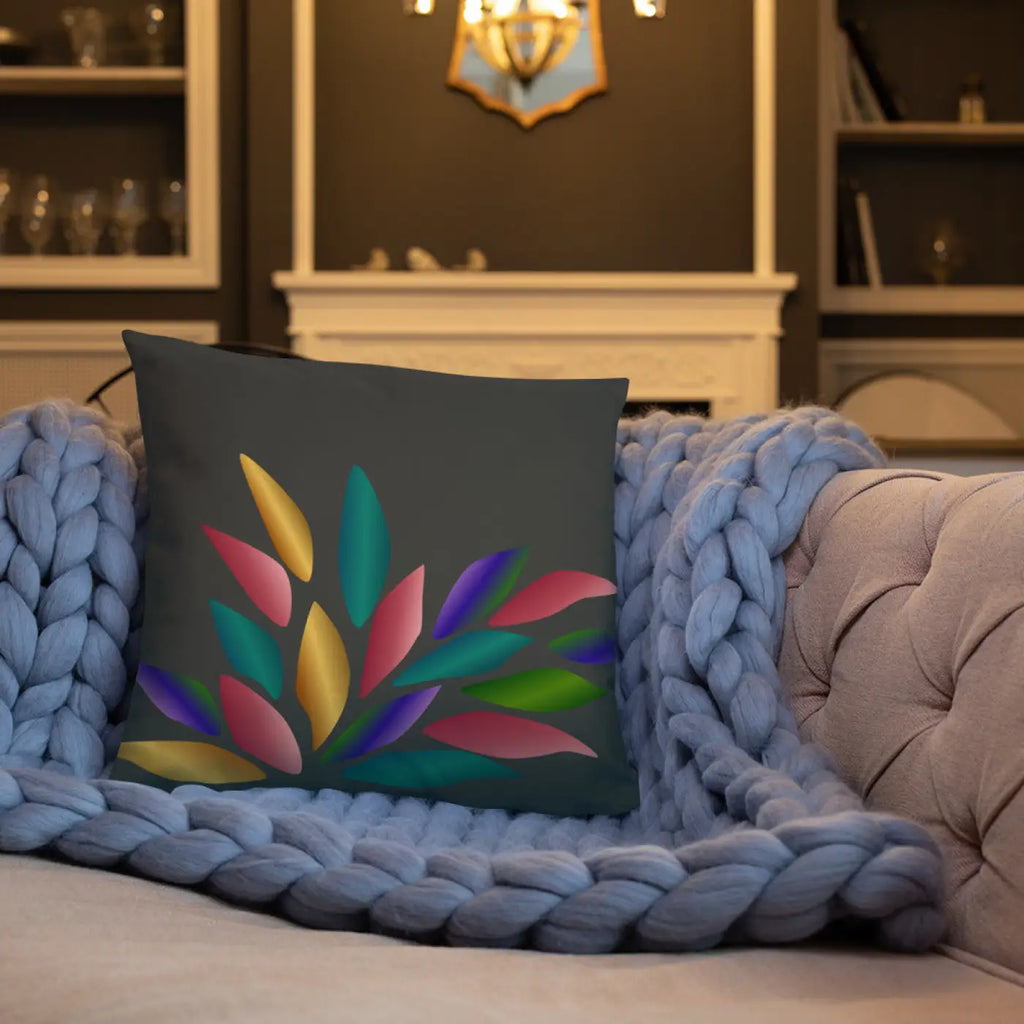 Colorful Petals Throw Pillow - Vibrant Home Decor - DipaliZ