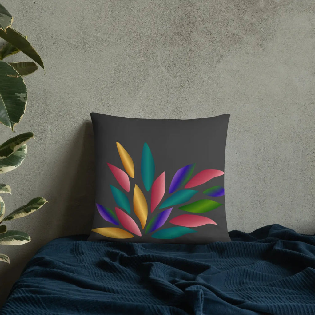 Colorful Petals Throw Pillow - Vibrant Home Decor - DipaliZ