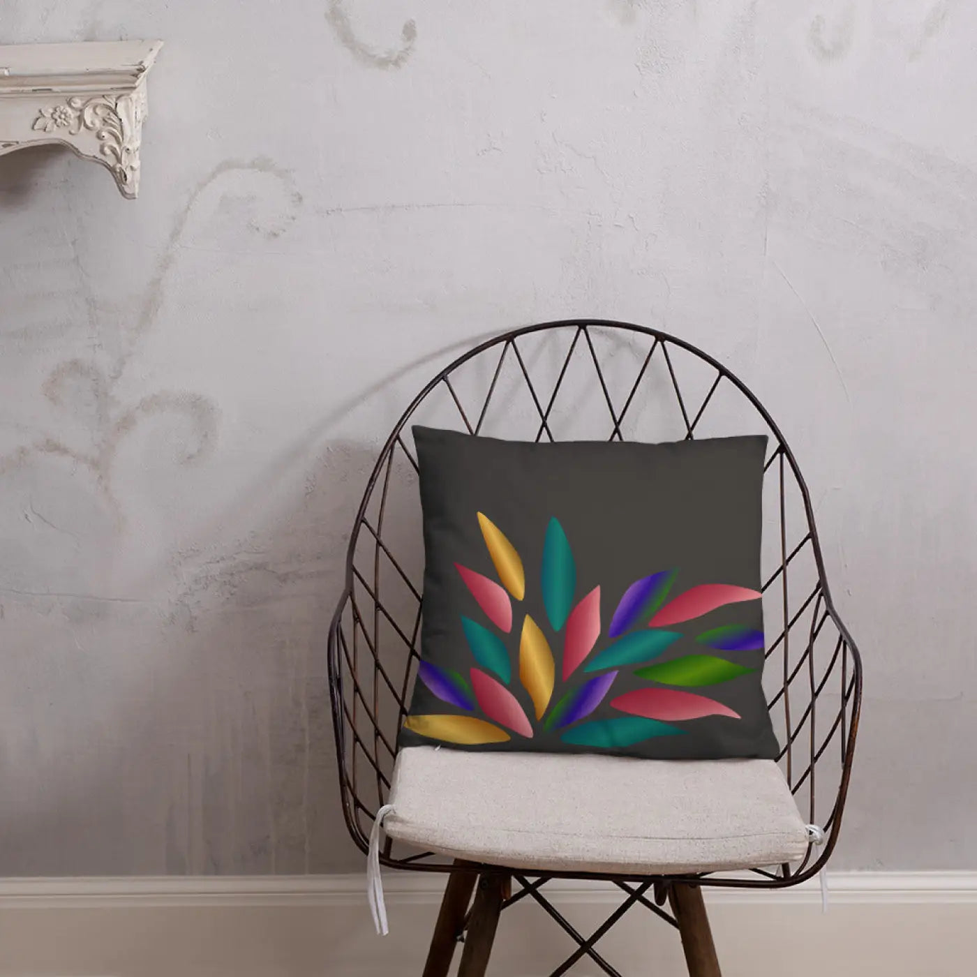 Colorful Petals Throw Pillow - Vibrant Home Decor - DipaliZ