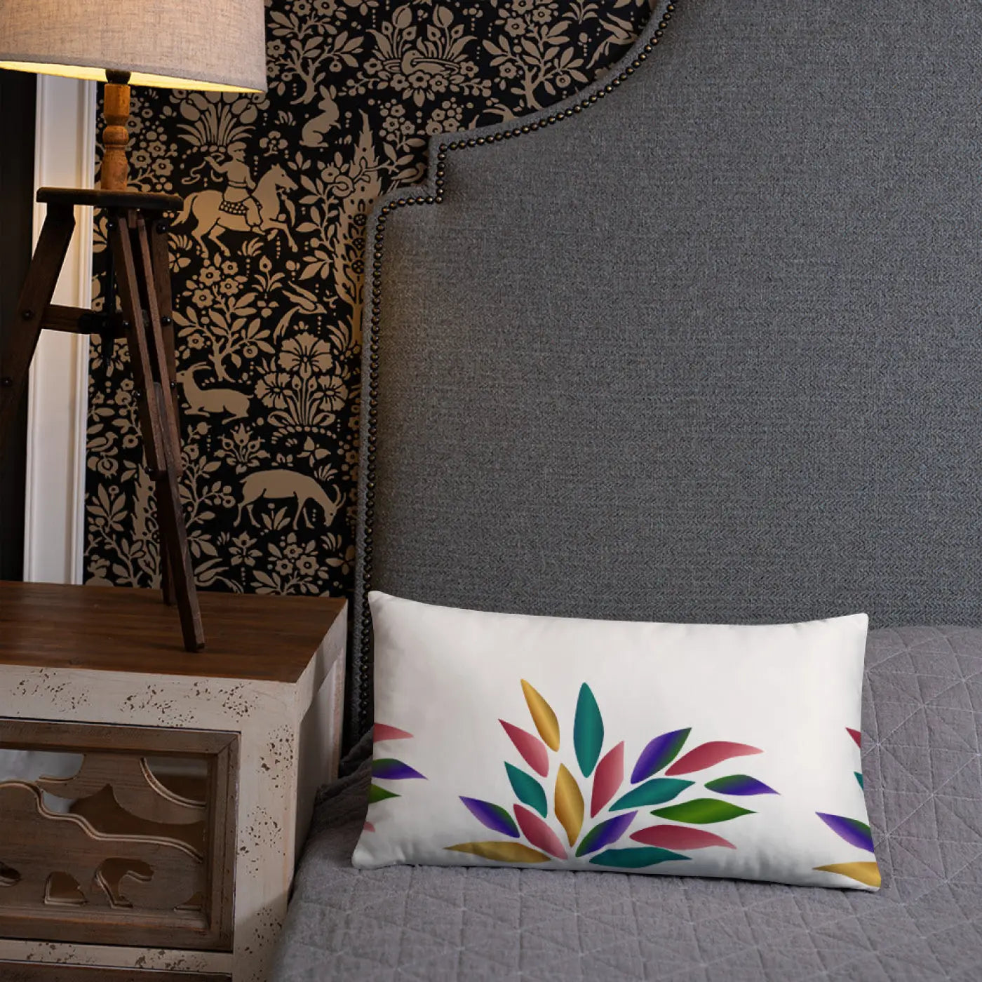 Colorful Petals Throw Pillow - Bold Home Decor - DipaliZ