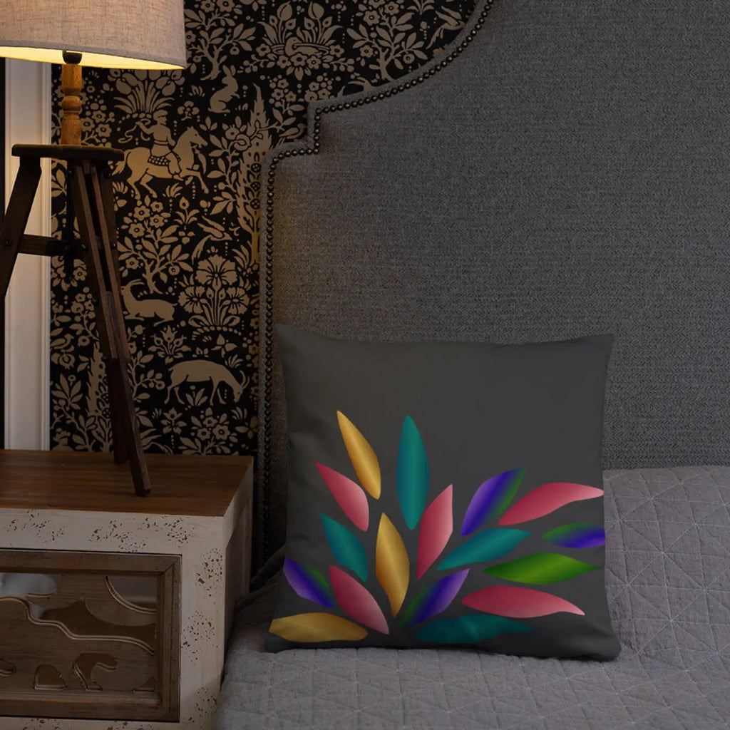 Colorful Petals Throw Pillow - Vibrant Home Decor - DipaliZ