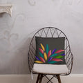Colorful Petals Throw Pillow - Vibrant Home Decor - DipaliZ
