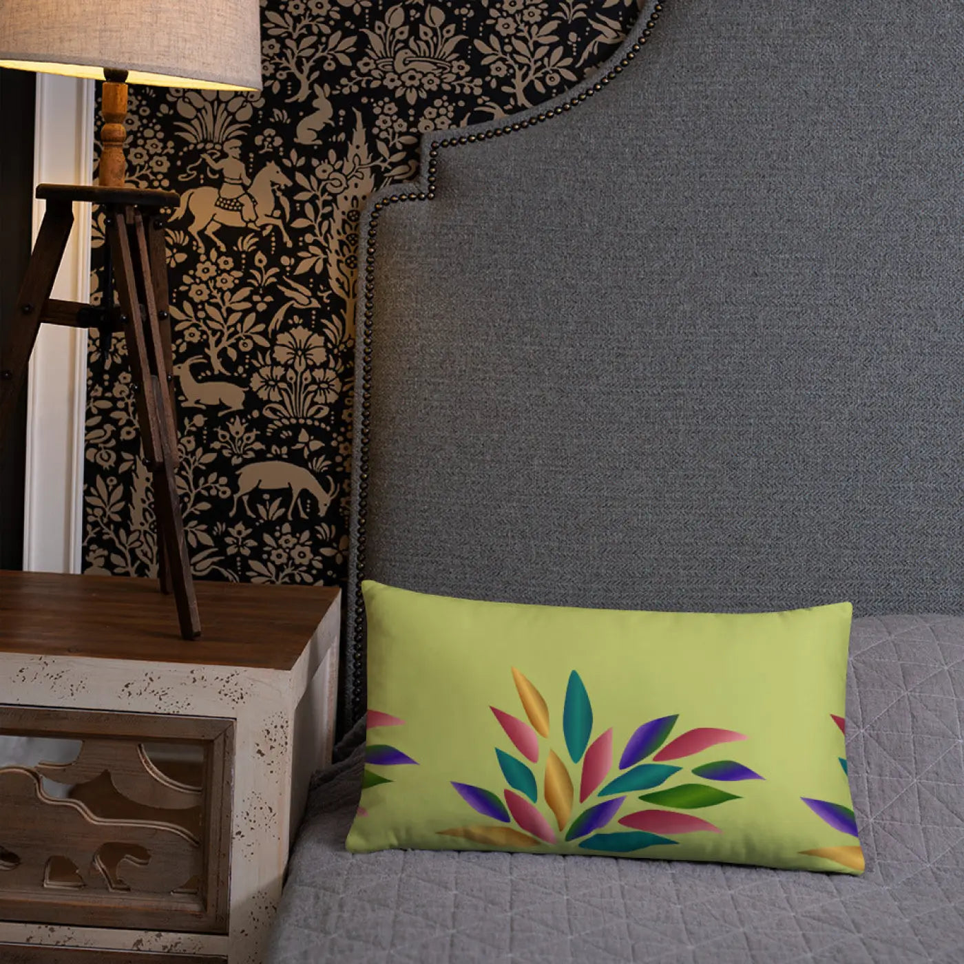 Colorful Petals Throw Pillow - Insert Included - DipaliZ