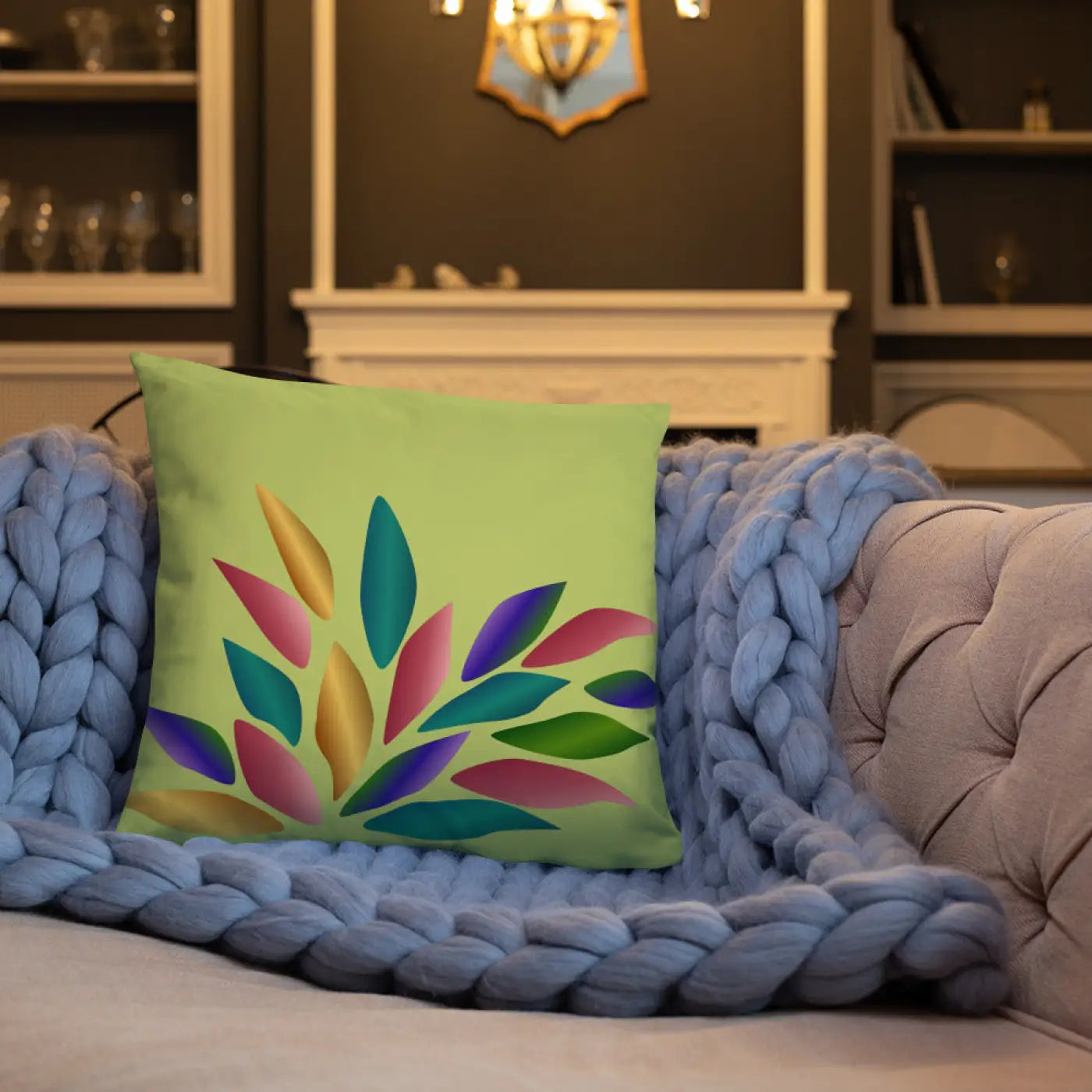 Colorful Petals Throw Pillow - Insert Included - DipaliZ