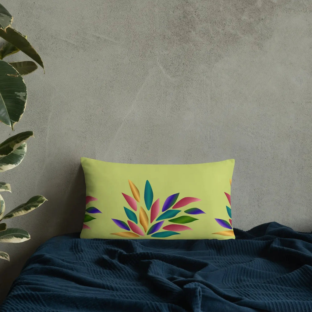 Colorful Petals Throw Pillow - Insert Included - DipaliZ