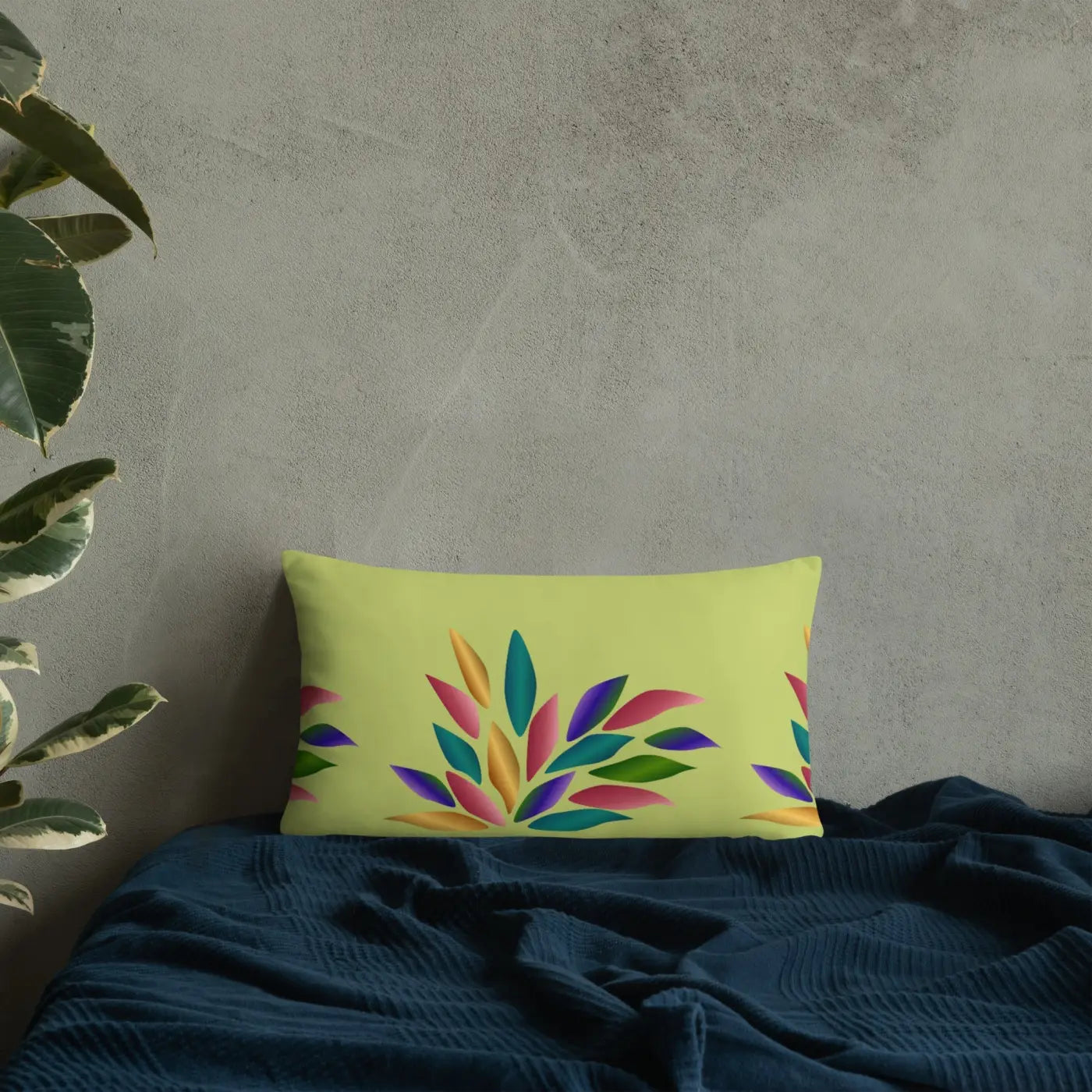 Colorful Petals Throw Pillow - Insert Included - DipaliZ