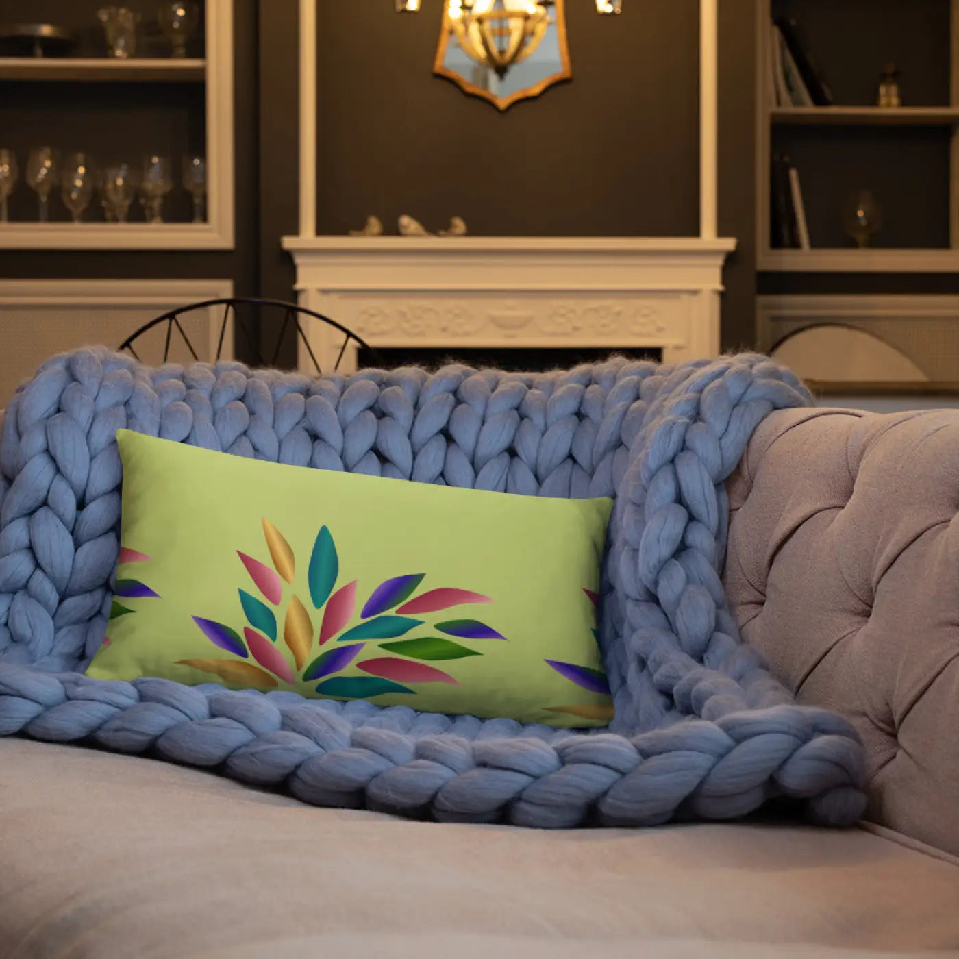 Colorful Petals Throw Pillow - Insert Included - DipaliZ