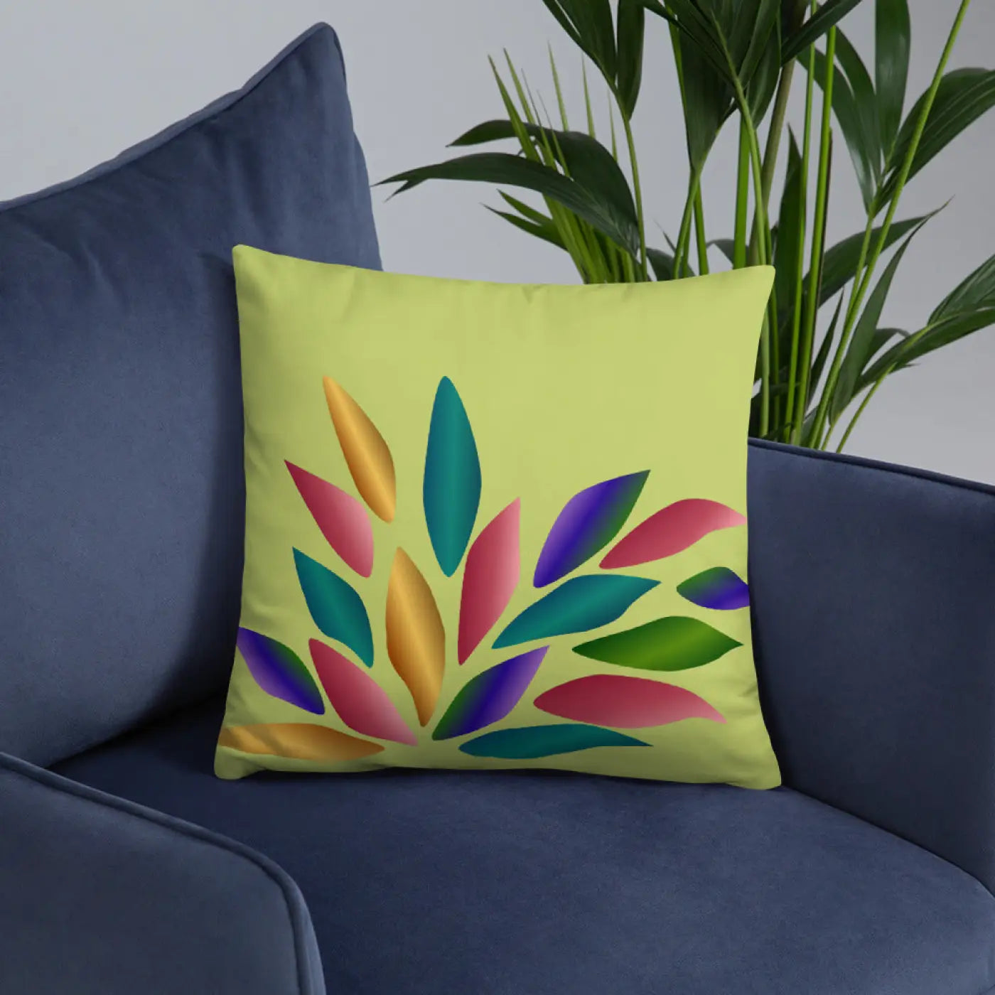 Colorful Petals Throw Pillow - Insert Included - DipaliZ