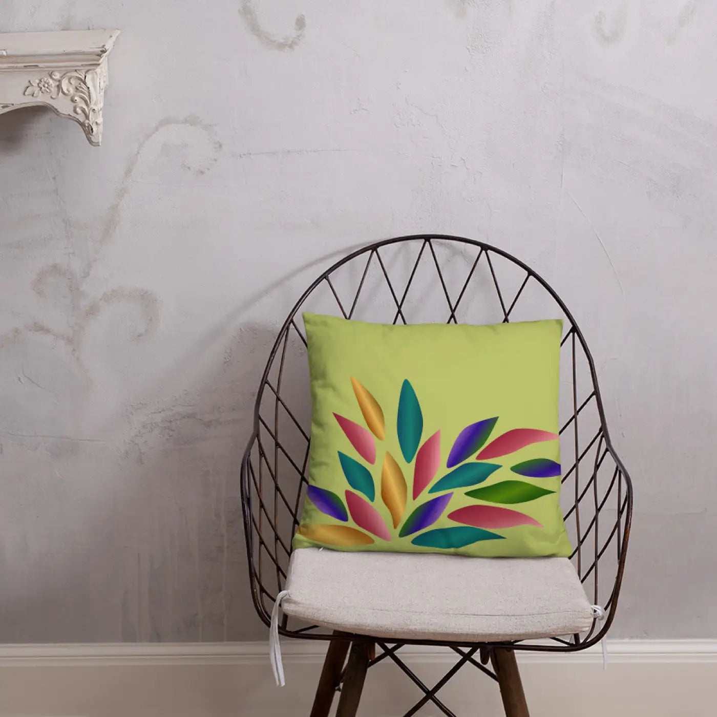 Colorful Petals Throw Pillow - Insert Included - DipaliZ
