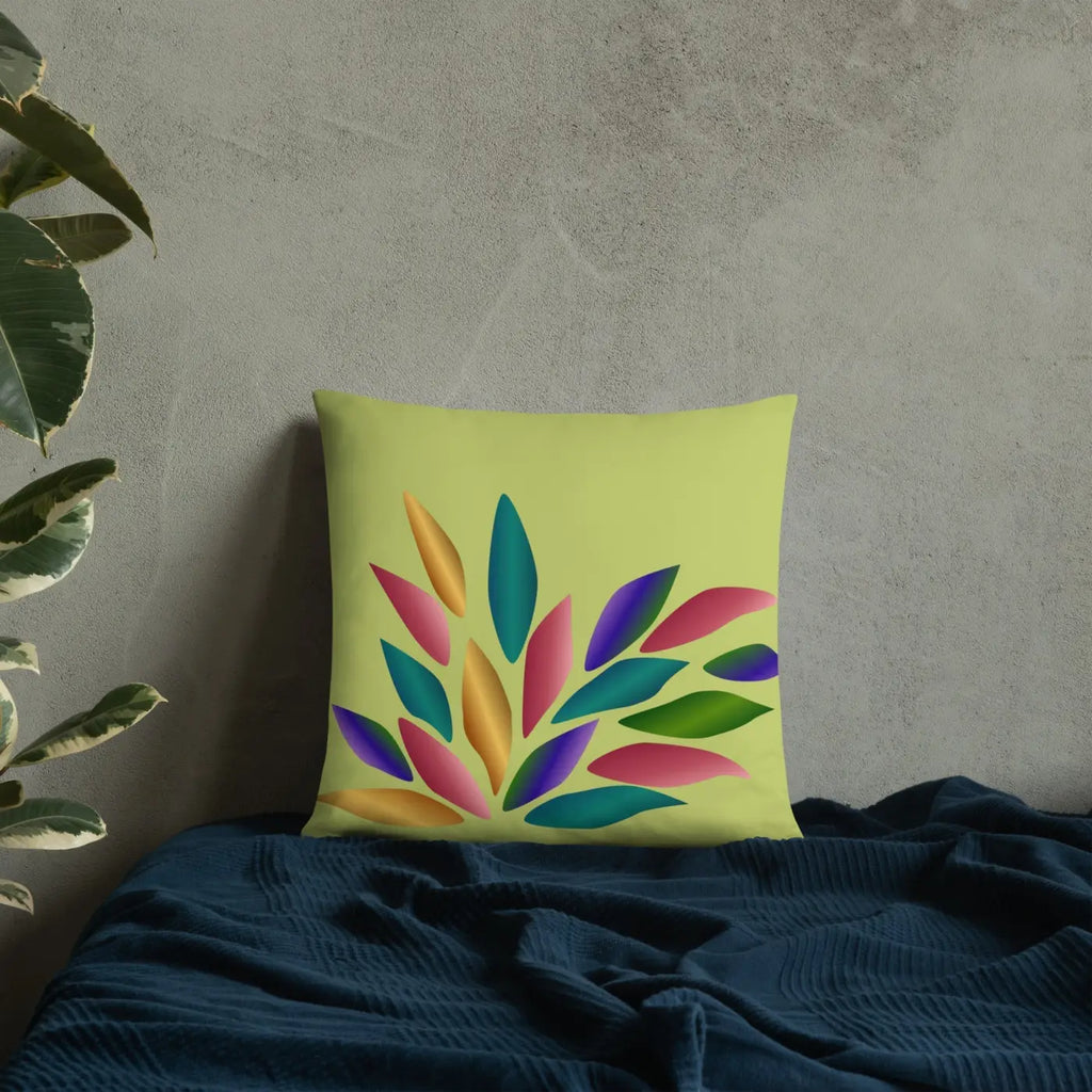 Colorful Petals Throw Pillow - Insert Included - DipaliZ