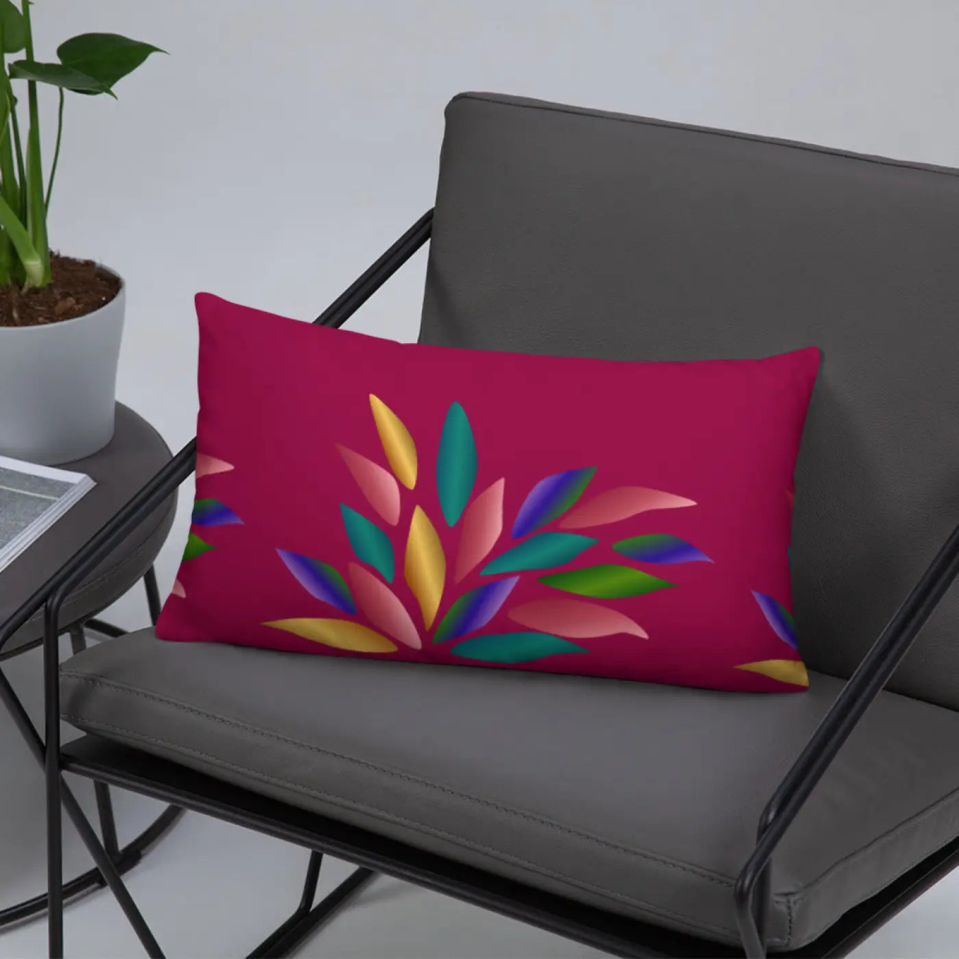 Colorful Petals Throw Pillow - Insert Included - DipaliZ