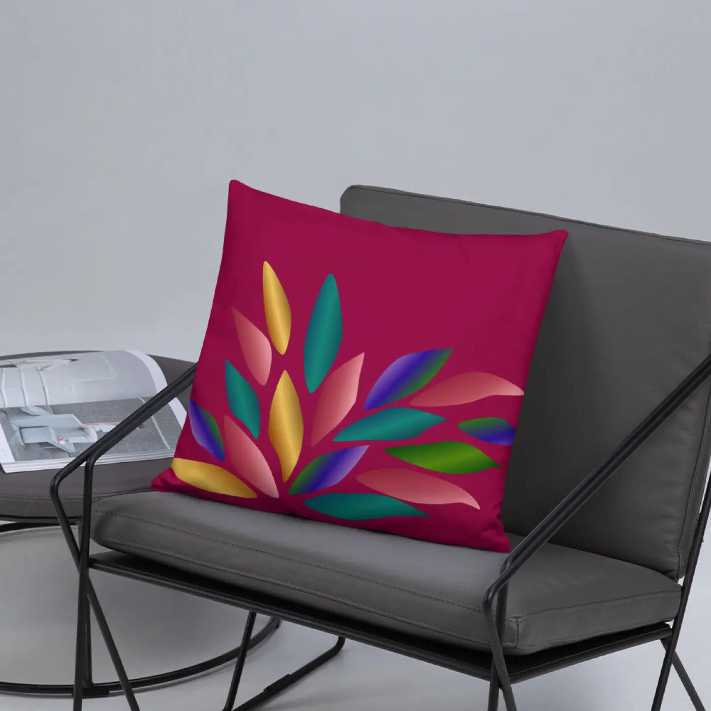 Colorful Petals Throw Pillow - Insert Included - DipaliZ