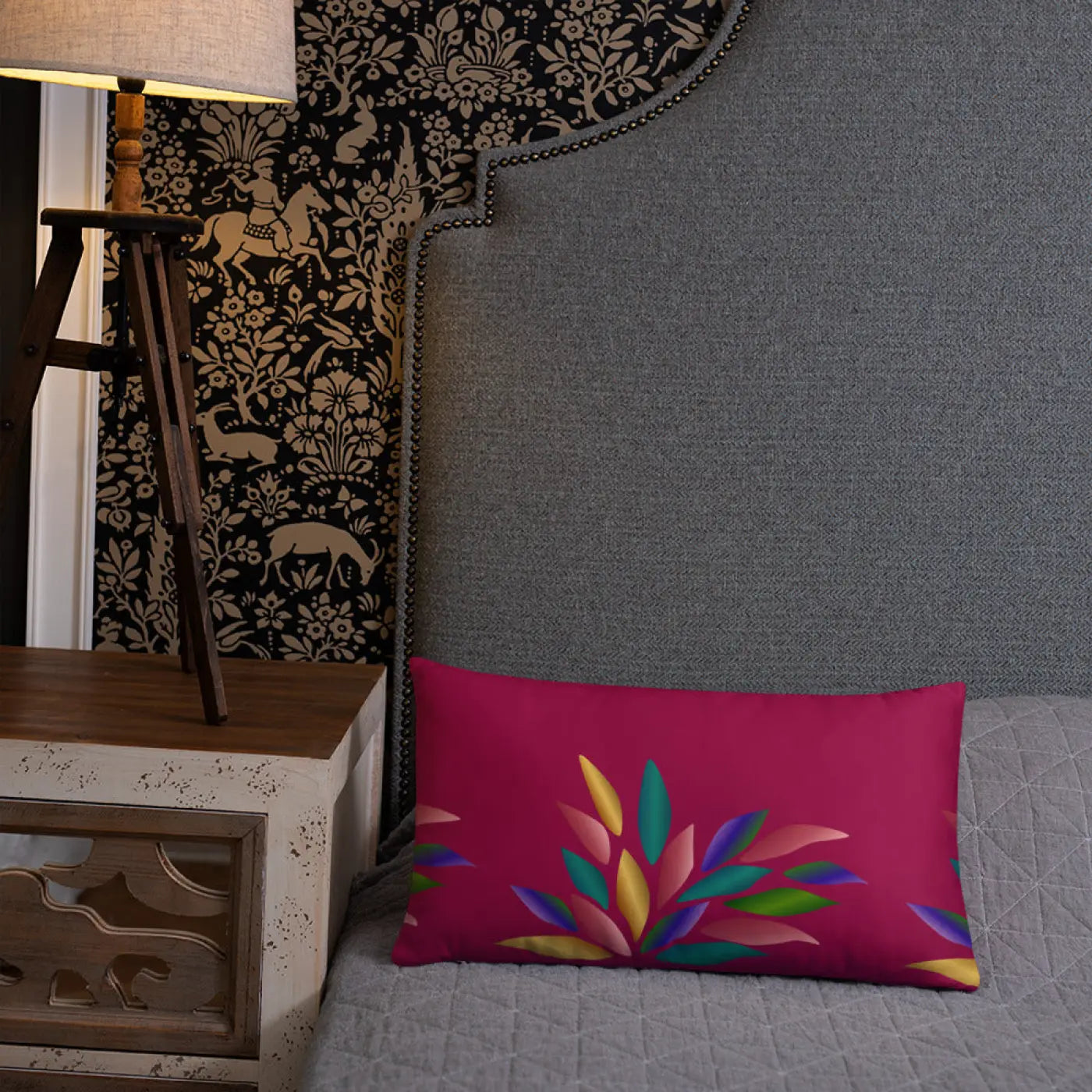 Colorful Petals Throw Pillow - Insert Included - DipaliZ