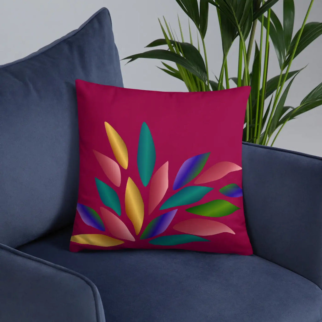 Colorful Petals Throw Pillow - Insert Included - DipaliZ