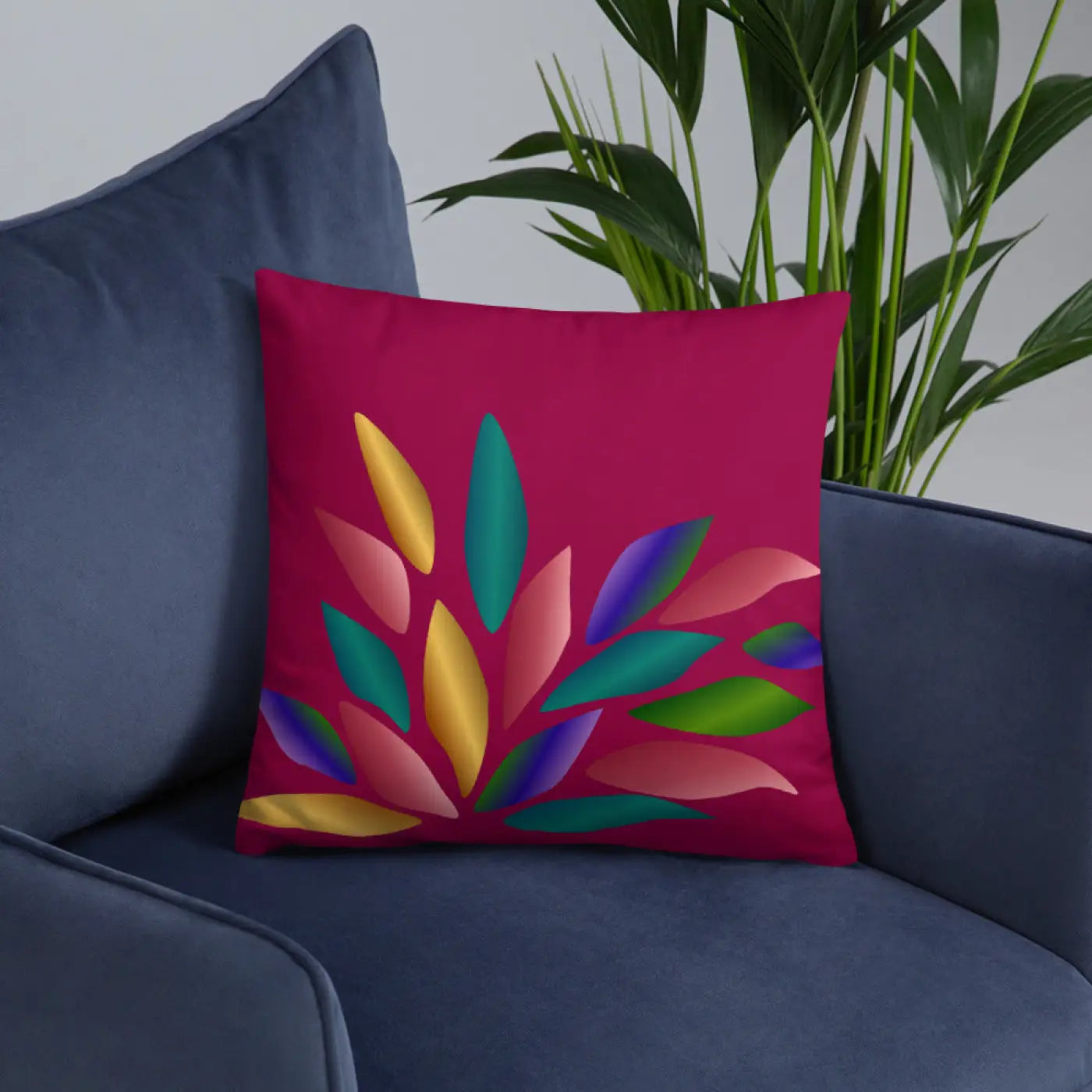 Colorful Petals Throw Pillow - Insert Included - DipaliZ