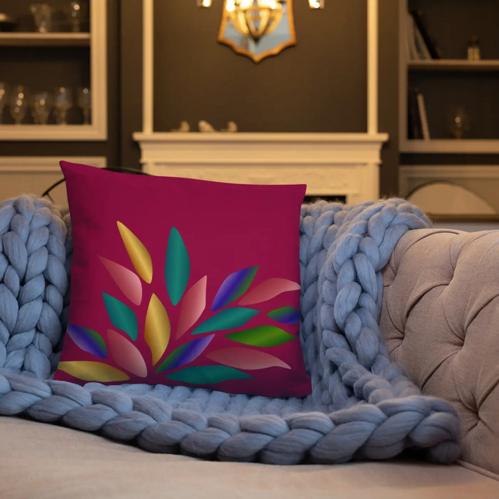 Colorful Petals Throw Pillow - Insert Included - DipaliZ