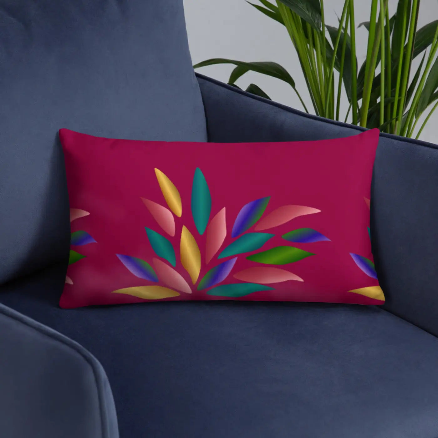 Colorful Petals Throw Pillow - Insert Included - DipaliZ
