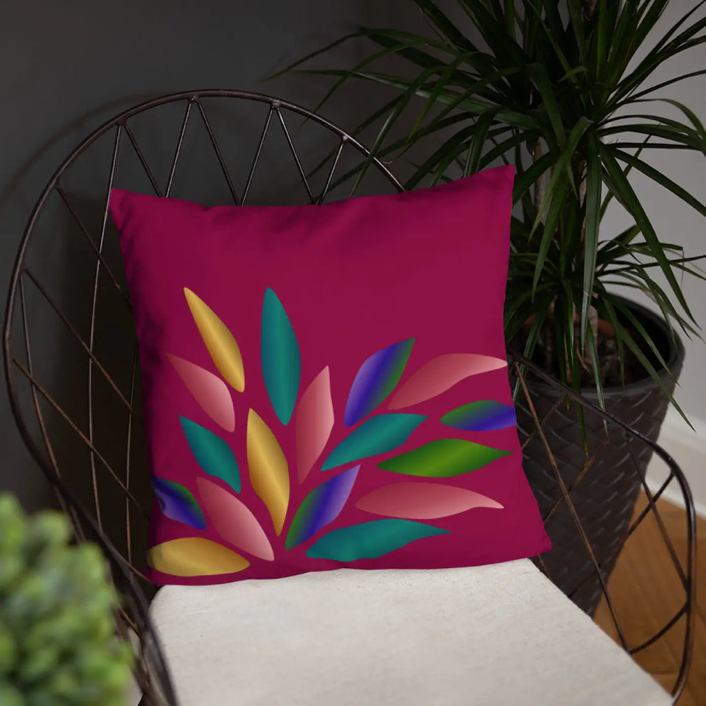 Colorful Petals Throw Pillow - Insert Included - DipaliZ