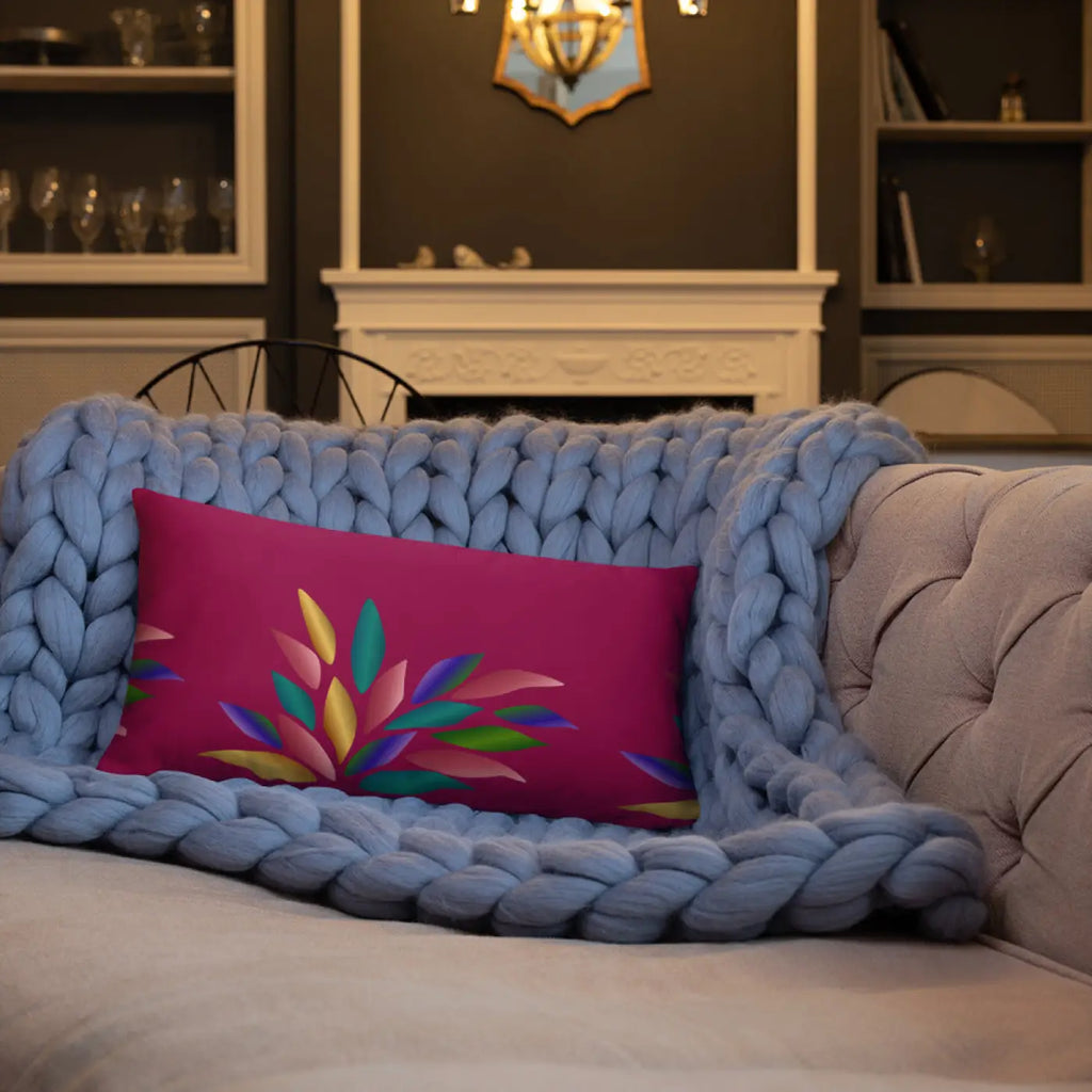 Colorful Petals Throw Pillow - Insert Included - DipaliZ