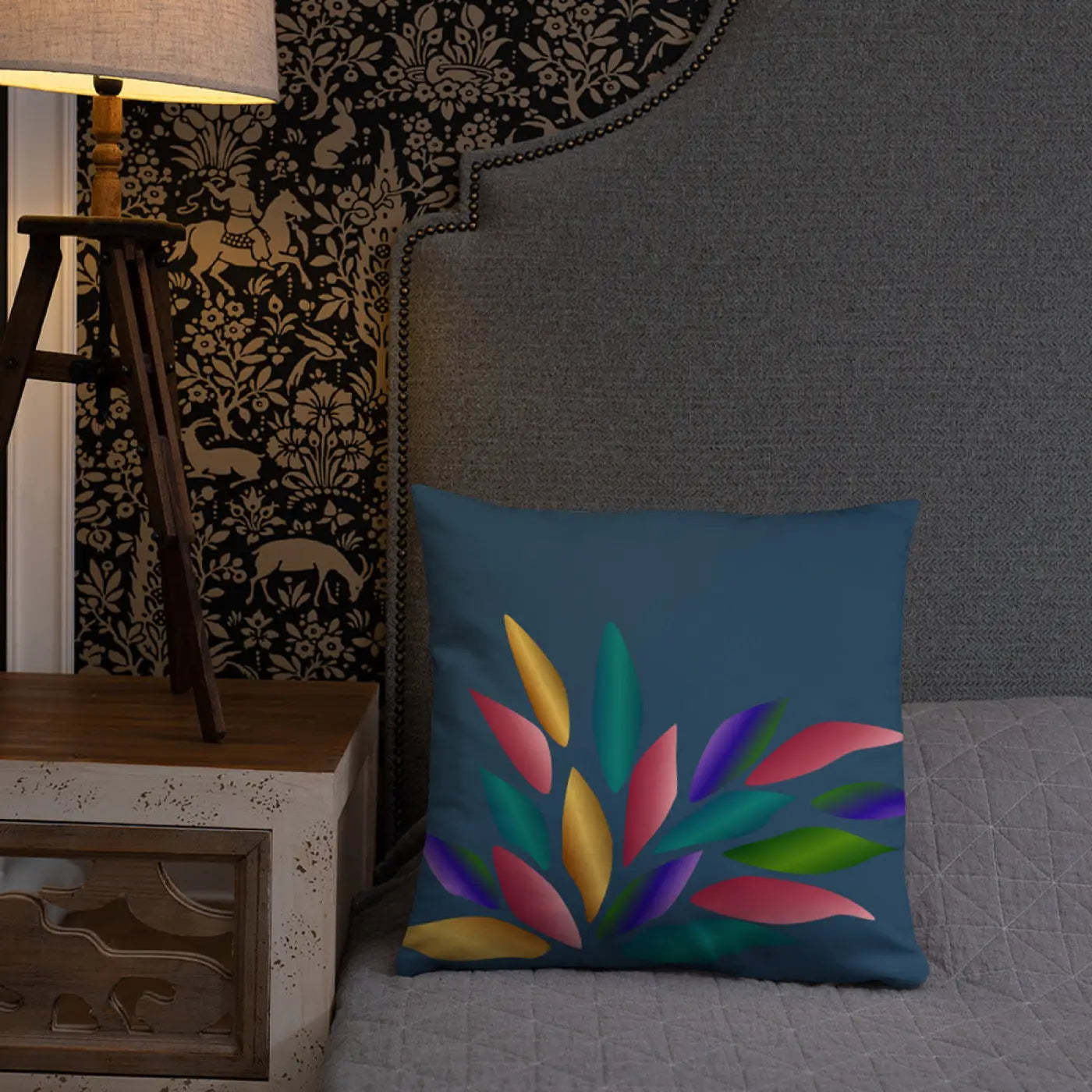 Colorful Petals Throw Pillow - Vibrant Home Decor - DipaliZ