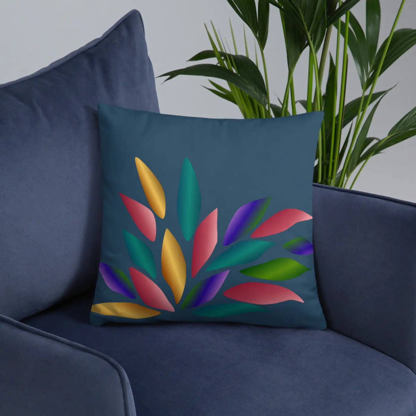 Colorful Petals Throw Pillow - Vibrant Home Decor - DipaliZ