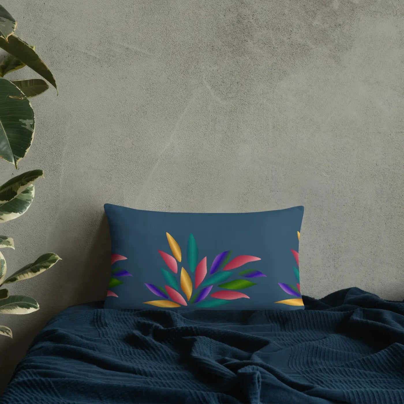 Colorful Petals Throw Pillow - Vibrant Home Decor - DipaliZ