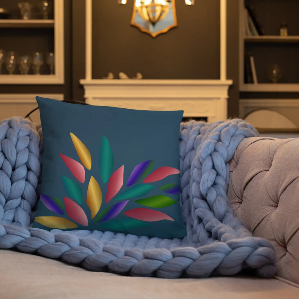 Colorful Petals Throw Pillow - Vibrant Home Decor - DipaliZ
