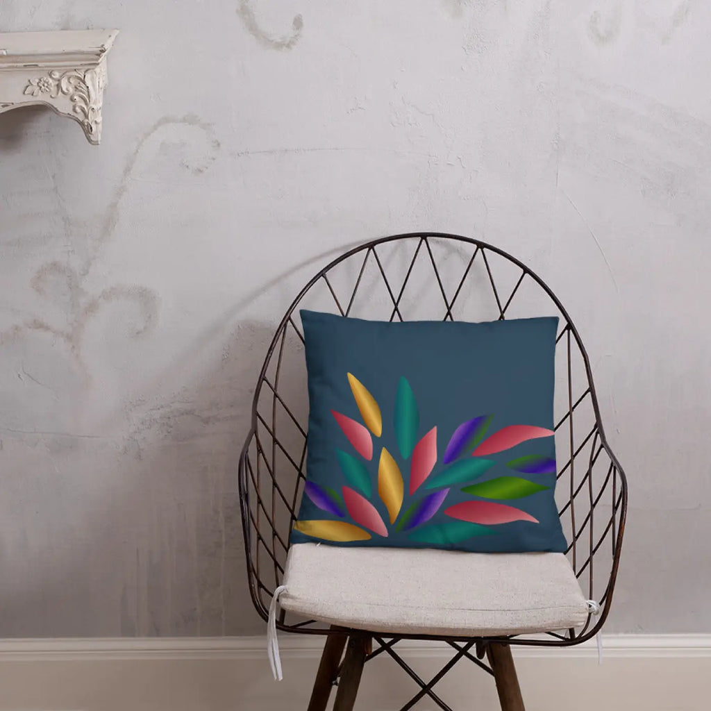 Colorful Petals Throw Pillow - Vibrant Home Decor - DipaliZ