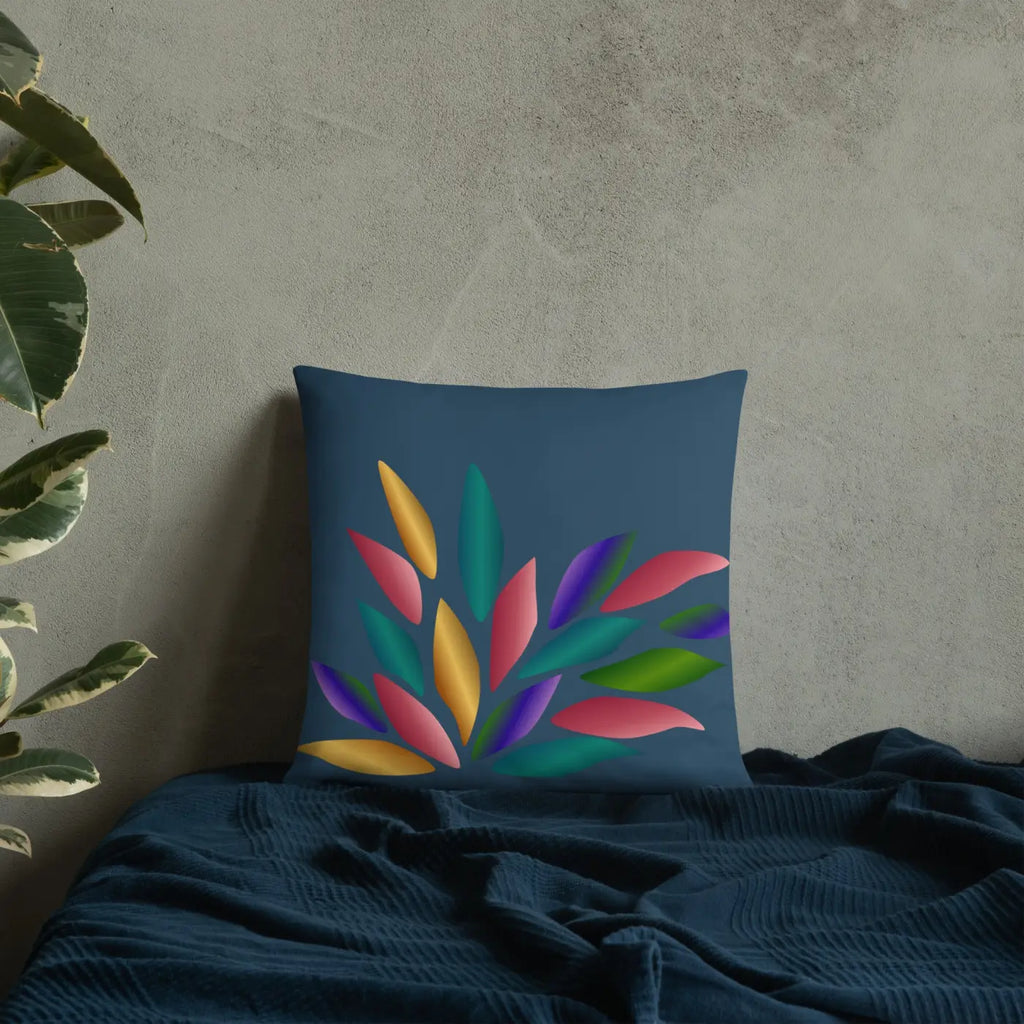 Colorful Petals Throw Pillow - Vibrant Home Decor - DipaliZ