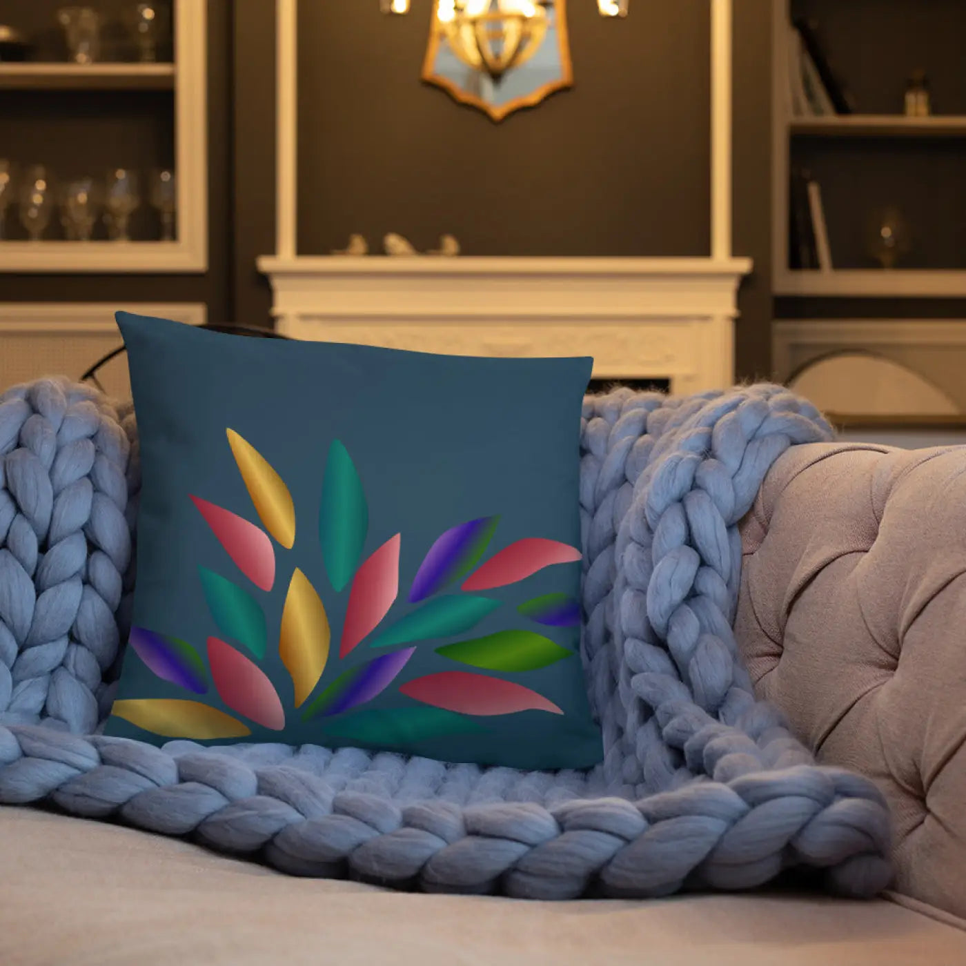 Colorful Petals Throw Pillow - Vibrant Home Decor - DipaliZ