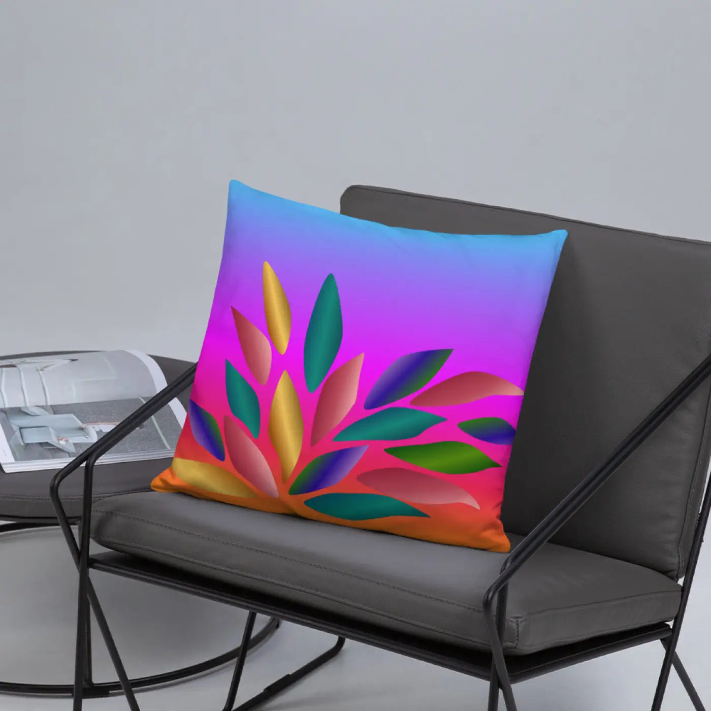 Colorful Petals Throw Pillow - Home Decor Accent - DipaliZ