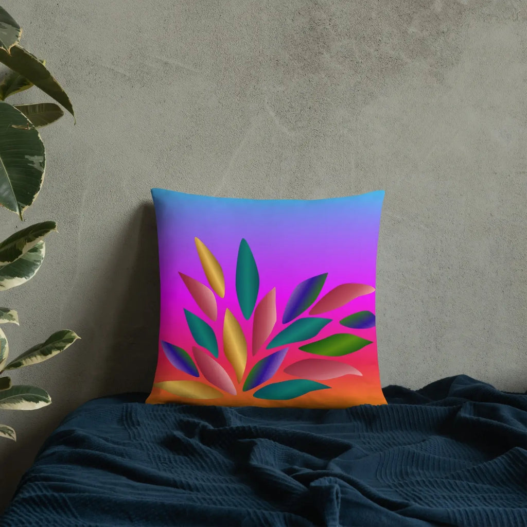 Colorful Petals Throw Pillow - Home Decor Accent - DipaliZ