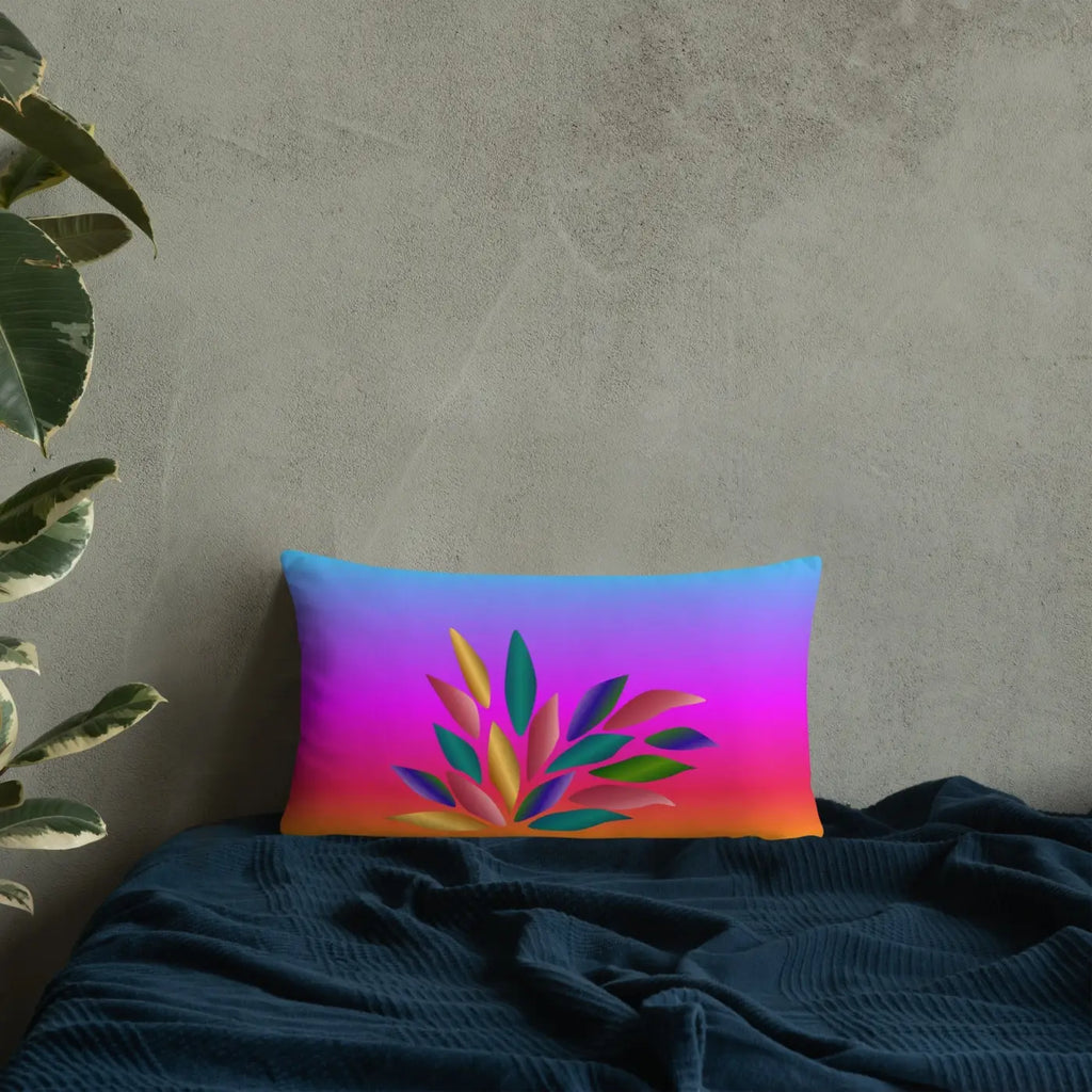 Colorful Petals Throw Pillow - Home Decor Accent - DipaliZ