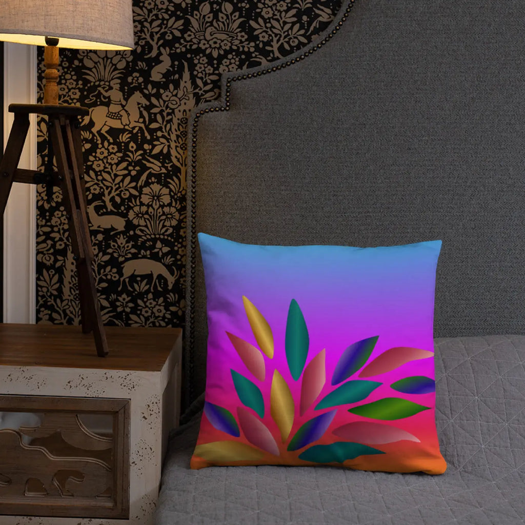 Colorful Petals Throw Pillow - Home Decor Accent - DipaliZ