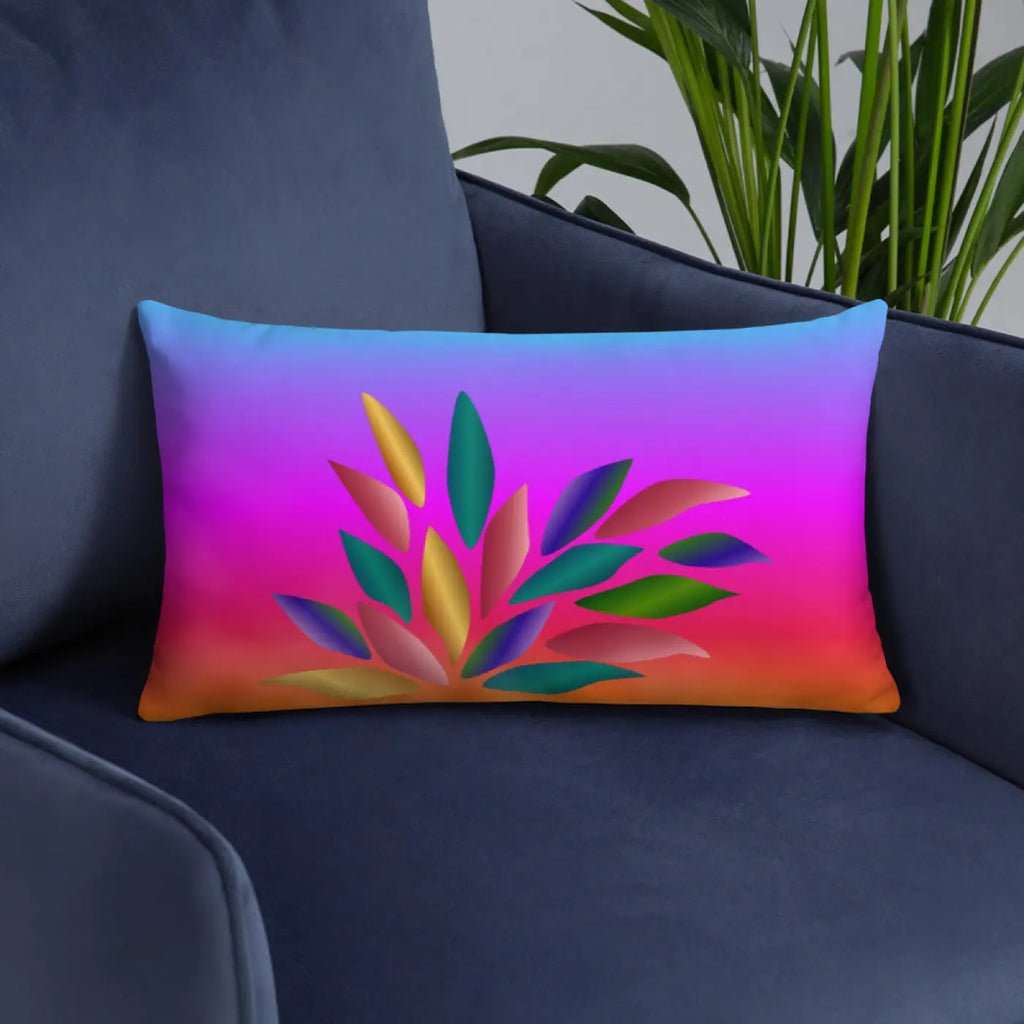 Colorful Petals Throw Pillow - Home Decor Accent - DipaliZ