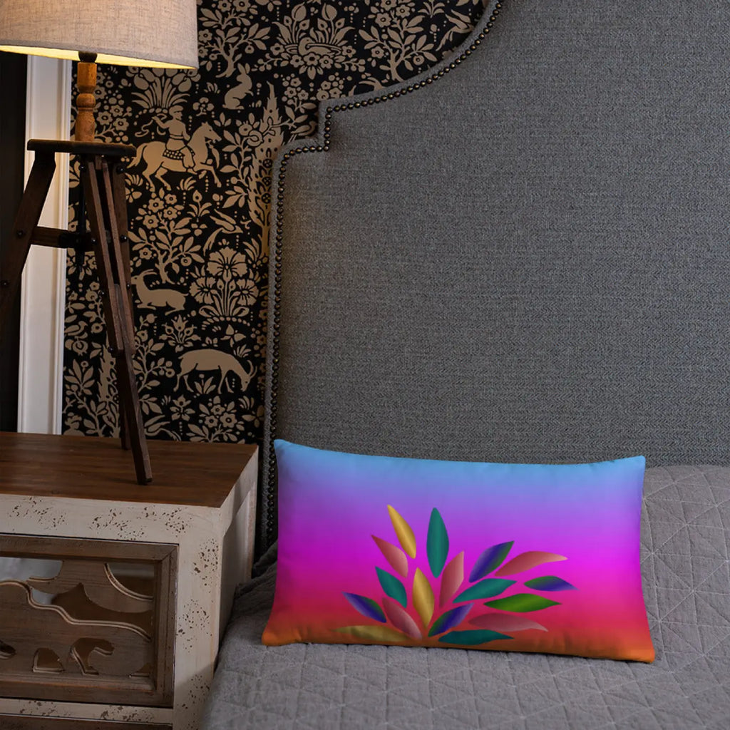 Colorful Petals Throw Pillow - Home Decor Accent - DipaliZ