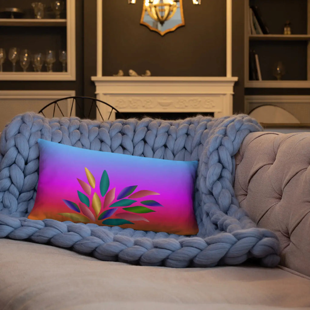 Colorful Petals Throw Pillow - Home Decor Accent - DipaliZ