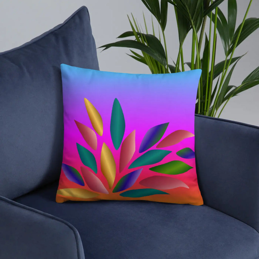 Colorful Petals Throw Pillow - Home Decor Accent - DipaliZ