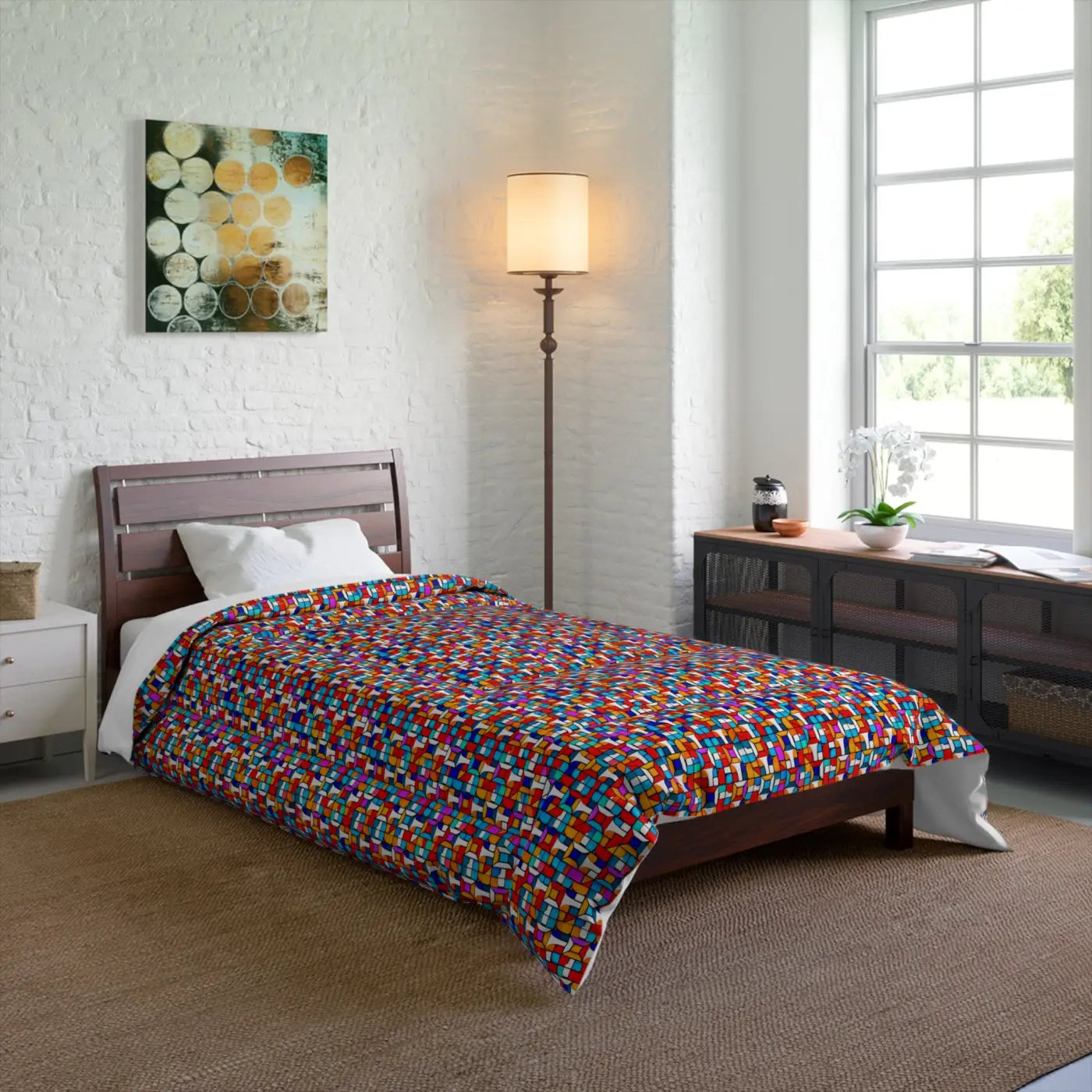 Colorful Red Comforter - Bold Modern Bedroom Style - DipaliZ