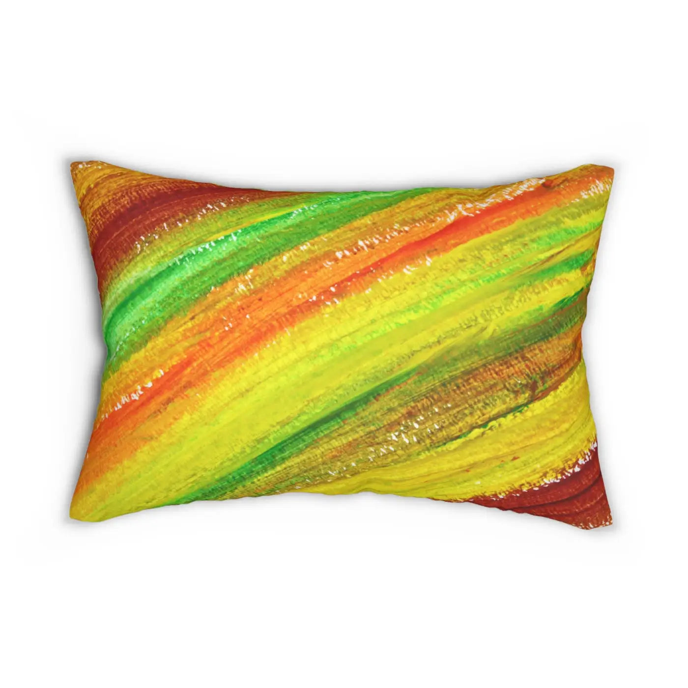 Vibrant Striped Spun Polyester Lumbar Pillow - Home Decor - DipaliZ