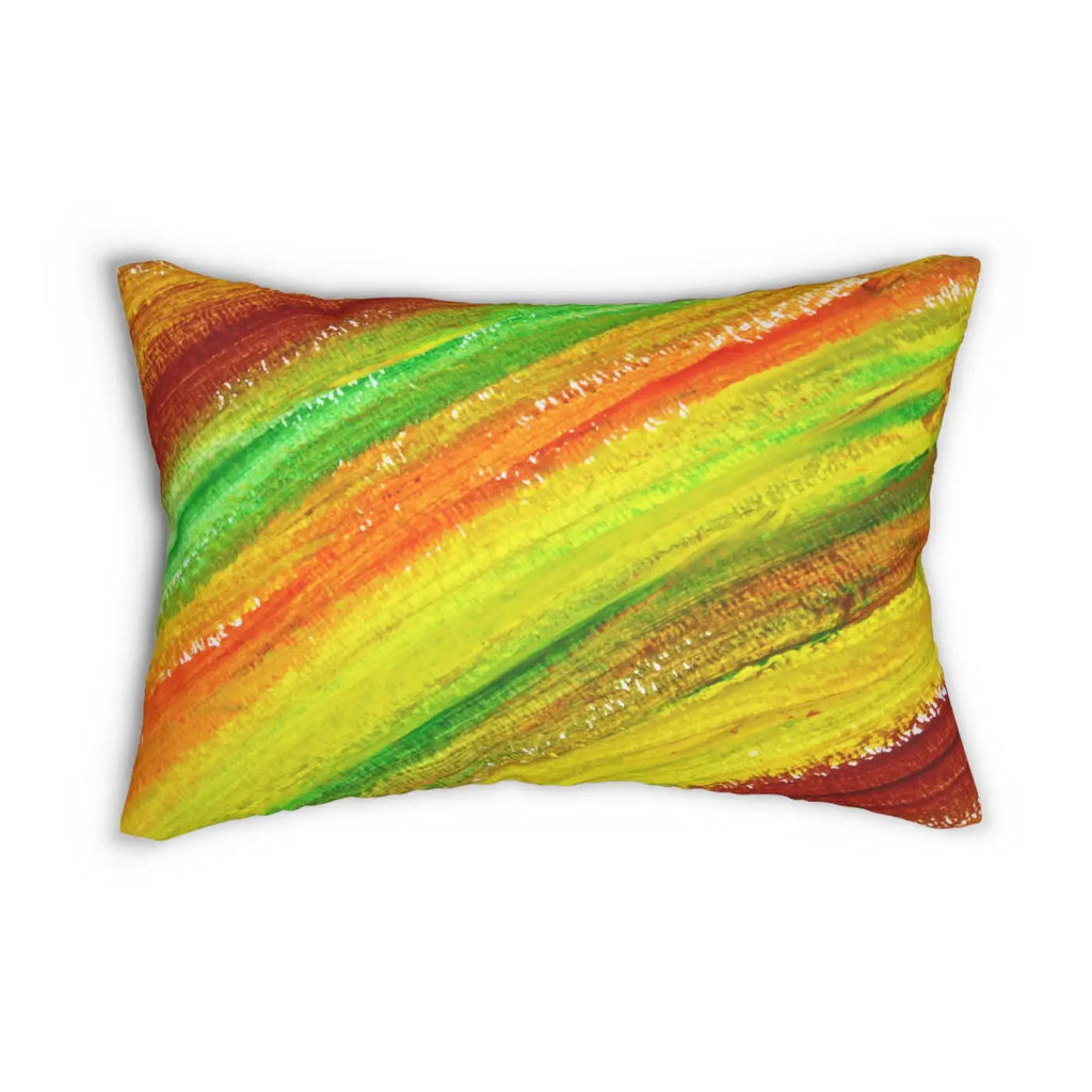 Vibrant Striped Spun Polyester Lumbar Pillow - Home Decor - DipaliZ